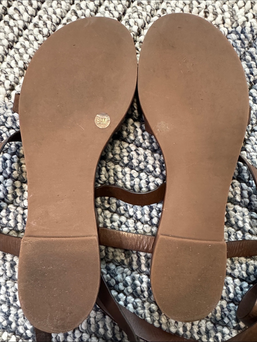 Tory Burch - Paris Brown Leather Strappy Sandals - 8.5 - Picture 4 of 5